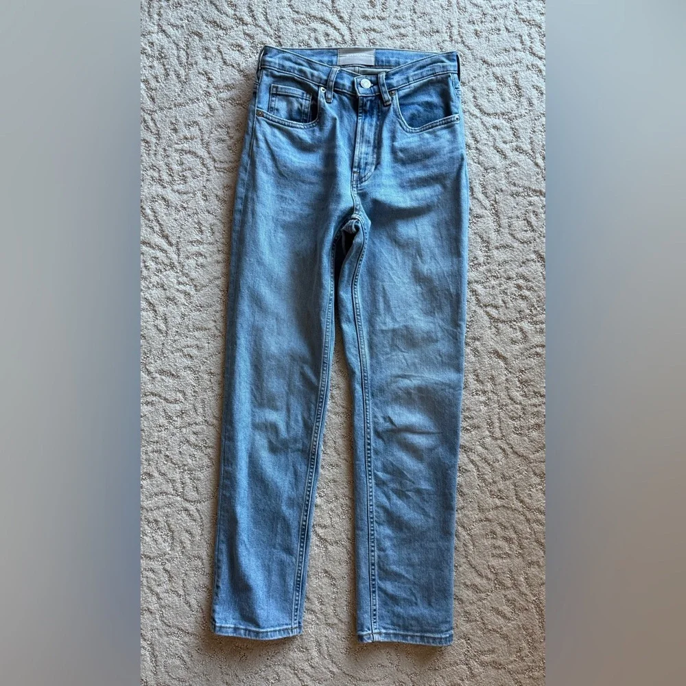Everlane Women’s The Cheeky Jean Highrise Straightleg Size 24 Light Wash Jeans - Picture 10 of 11